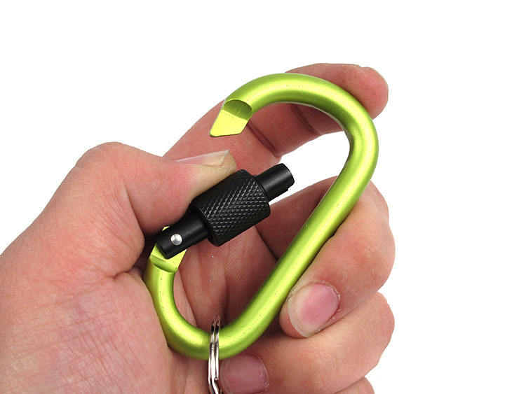 mosquetón en forma de d de 8cm para exteriores, hebilla de aluminio para colgar rápido en la mochila, edc mosquetón en forma de d de 8cm para exteriores, hebilla de aluminio para colgar rápido en la mochila, edc