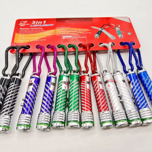 Flash 3 en 1 ascensor láser Montañismo hebilla pluma láser hebilla de plástico láser