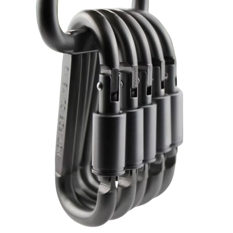 gancho de mosquetón de aluminio anillo en d gancho de llavero a presión de resorte de anillo en d gancho de mosquetón de aluminio anillo en d gancho de llavero a presión de resorte de anillo en d