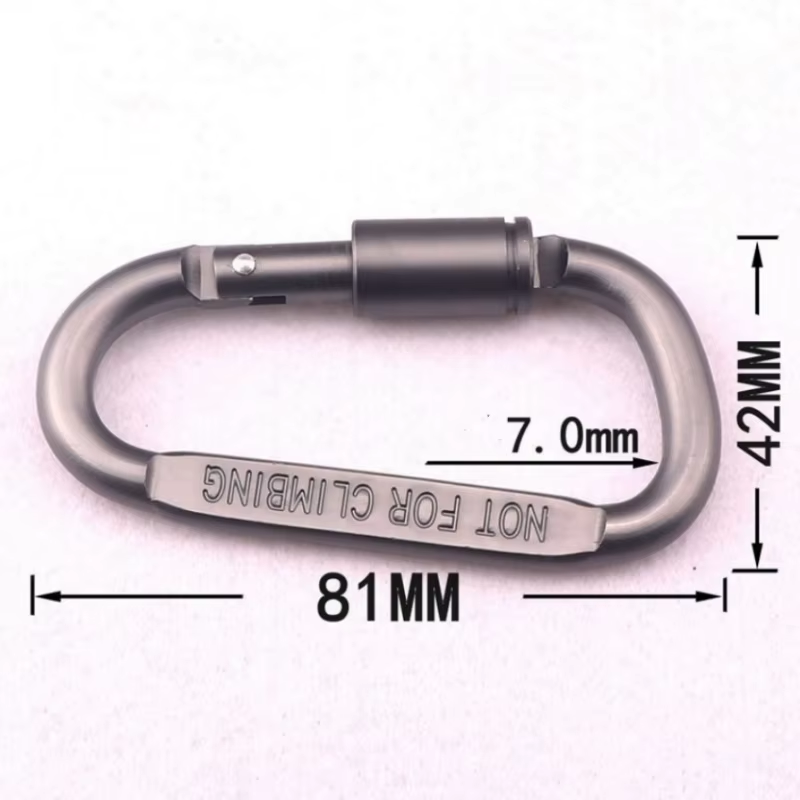 gancho de mosquetón de aluminio anillo en d gancho de llavero a presión de resorte de anillo en d gancho de mosquetón de aluminio anillo en d gancho de llavero a presión de resorte de anillo en d