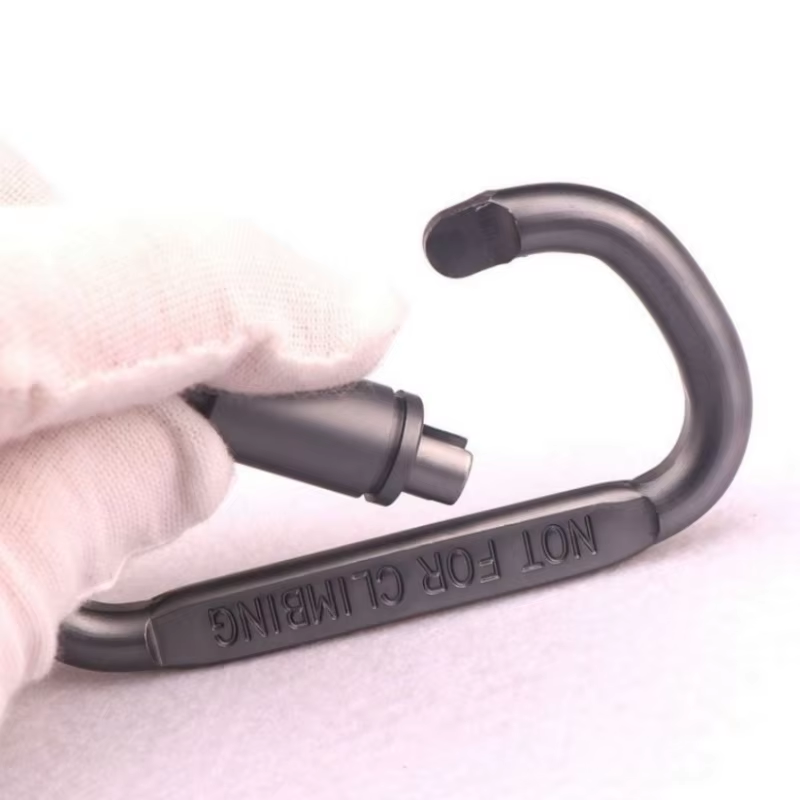 gancho de mosquetón de aluminio anillo en d gancho de llavero a presión de resorte de anillo en d gancho de mosquetón de aluminio anillo en d gancho de llavero a presión de resorte de anillo en d